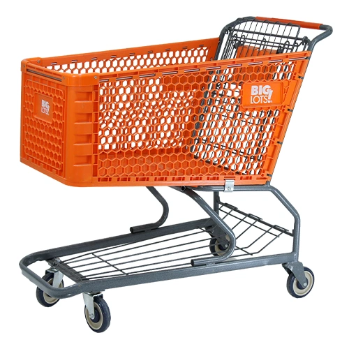 240L American Style Metal Supermarket Shopping Trolley Cart for Hypmarket