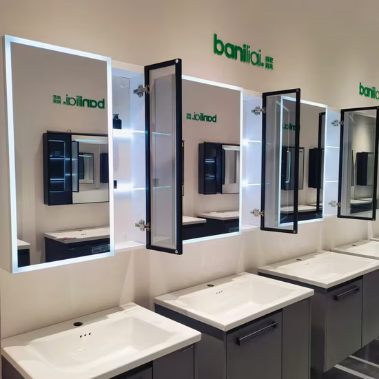 Stainless Steel Sanitary Ware Home Furniture Bathroom Vanity Cabinet (by-B6051)