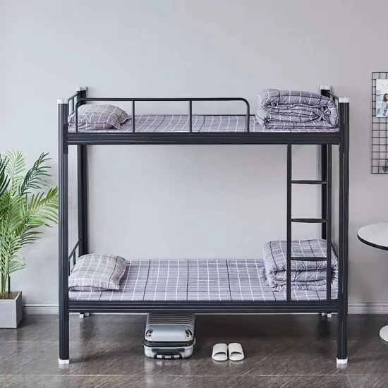 School/Bedroom Furniture Dormitory Steel Double Bed Metal Folding Frame Bunk Bed