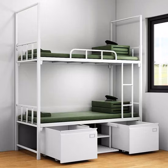 School/Bedroom Furniture Dormitory Steel Double Bed Metal Folding Frame Bunk Bed