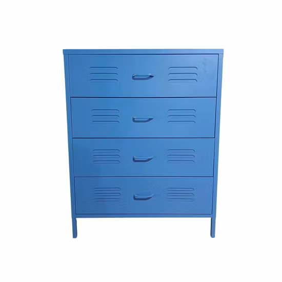 Gabinetes de almacenamiento de acero de 4 cajones de metal para uso doméstico, muebles de cama/sala de estar