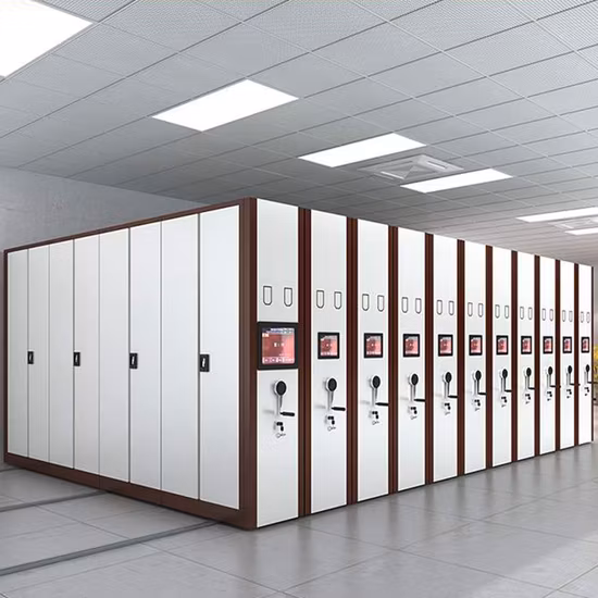 Compactador móvil de acero elegante de los estantes compactos de la estantería total móvil