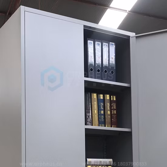 Armario de almacenamiento de archivos de Metal para el hogar, oficina y escuela, muebles de altura completa, archivador de acero de doble puerta con puerta abatible