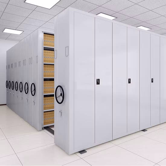 Muebles de biblioteca Estantería móvil Archivador de acero Estantería compacta