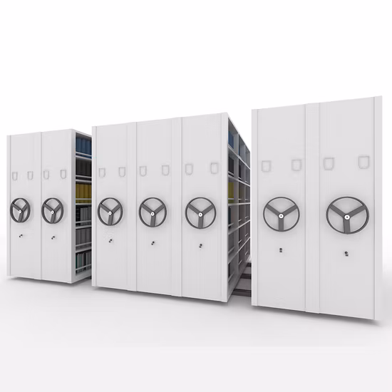 Estantes móviles de acero del gabinete de archivo móvil compacto del metal de la estantería total móvil