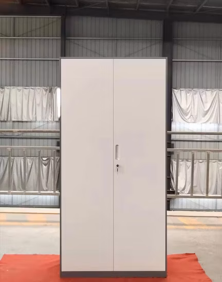 Armario de puertas corredizas de vidrio para oficina, muebles de metal modernos, con cuatro estantes