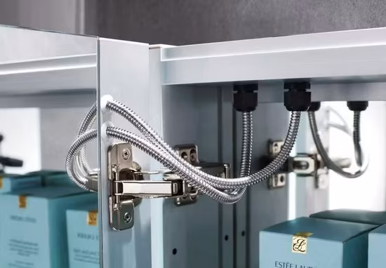 Mueble de pared moderno para el hogar, mueble colgante de acero inoxidable 304, resistente al agua, tocador, lavabo, espejo